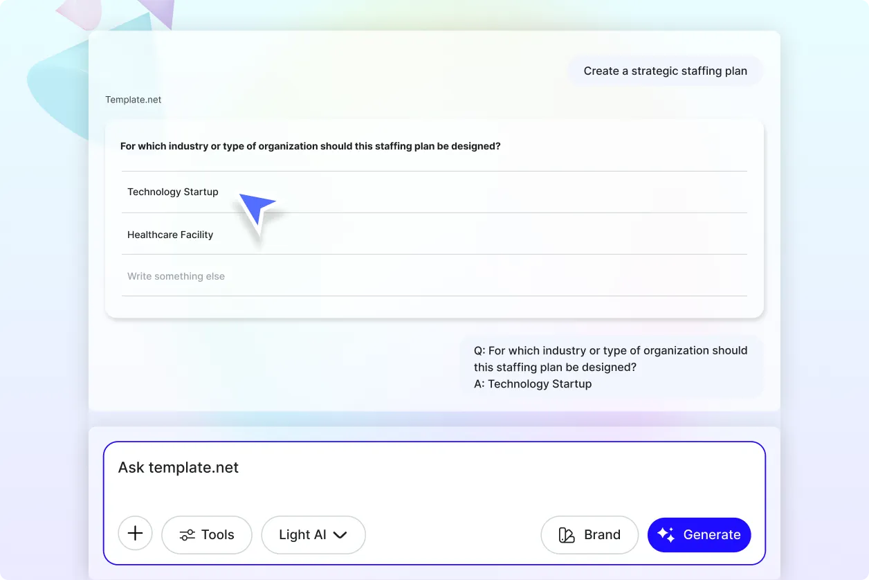 Free AI Staffing Plan Generator, AI Staffing Plan Maker Online [ No Signup ]